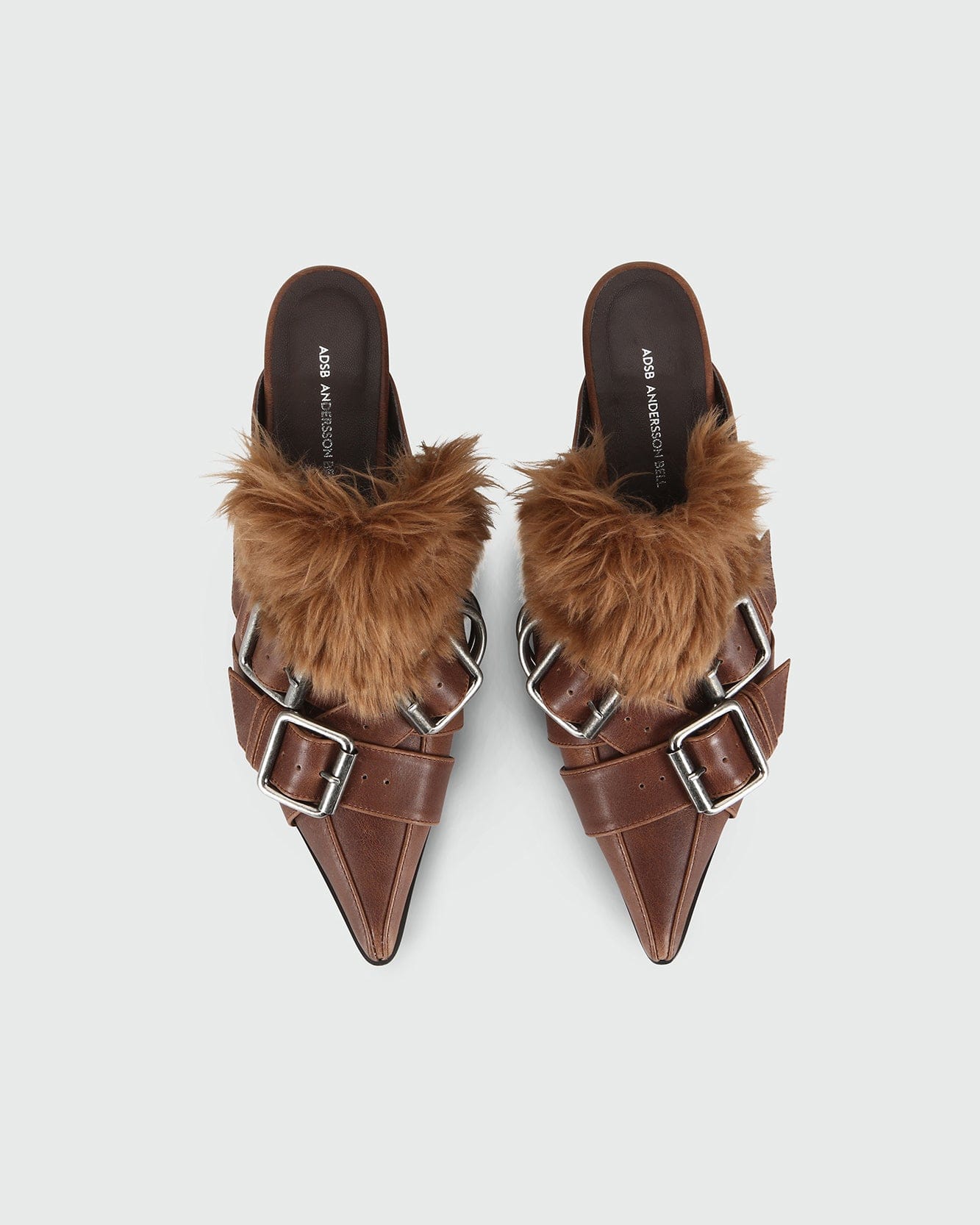 기타 LAYERED STRAP MULE aaa486w(BROWN)