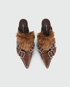 기타 LAYERED STRAP MULE aaa486w(BROWN)