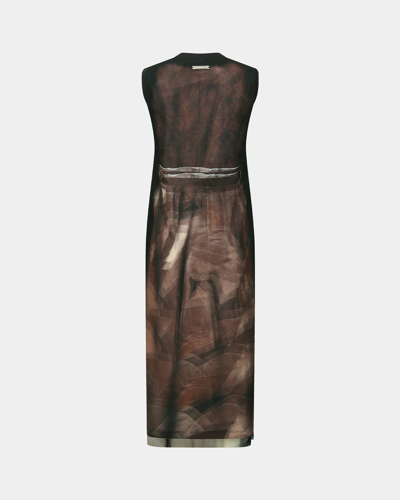 기타 LENTICULAR TRENCH COAT PRINTED JERSEY DRESS atb1310w(BLACK)