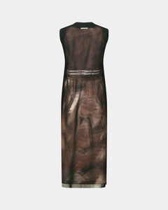 기타 LENTICULAR TRENCH COAT PRINTED JERSEY DRESS atb1310w(BLACK)
