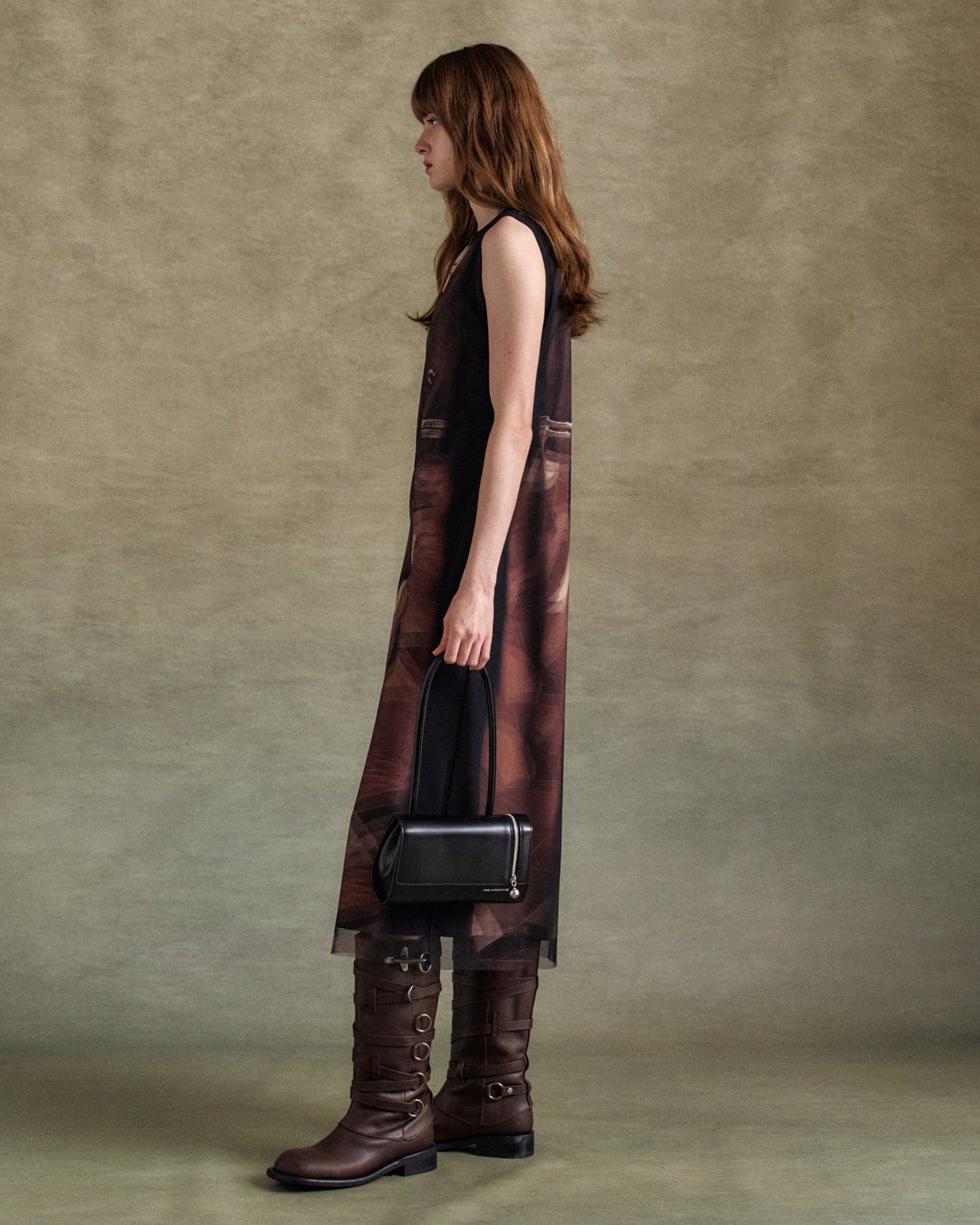 기타 LENTICULAR TRENCH COAT PRINTED JERSEY DRESS atb1310w(BLACK)