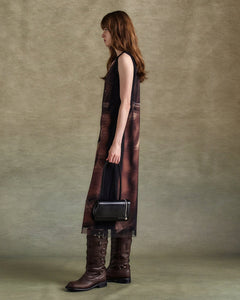 기타 LENTICULAR TRENCH COAT PRINTED JERSEY DRESS atb1310w(BLACK)