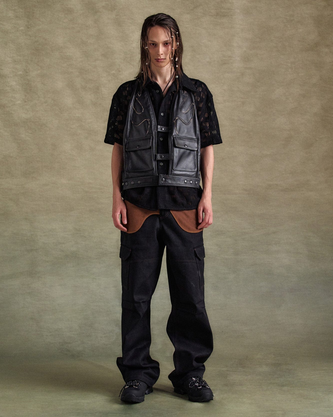 기타 LETTO KNITTED SHIRTS atb1234m(BLACK)