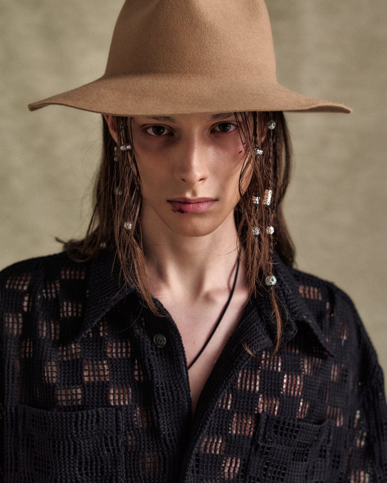 기타 LETTO KNITTED SHIRTS atb1234m(BLACK)