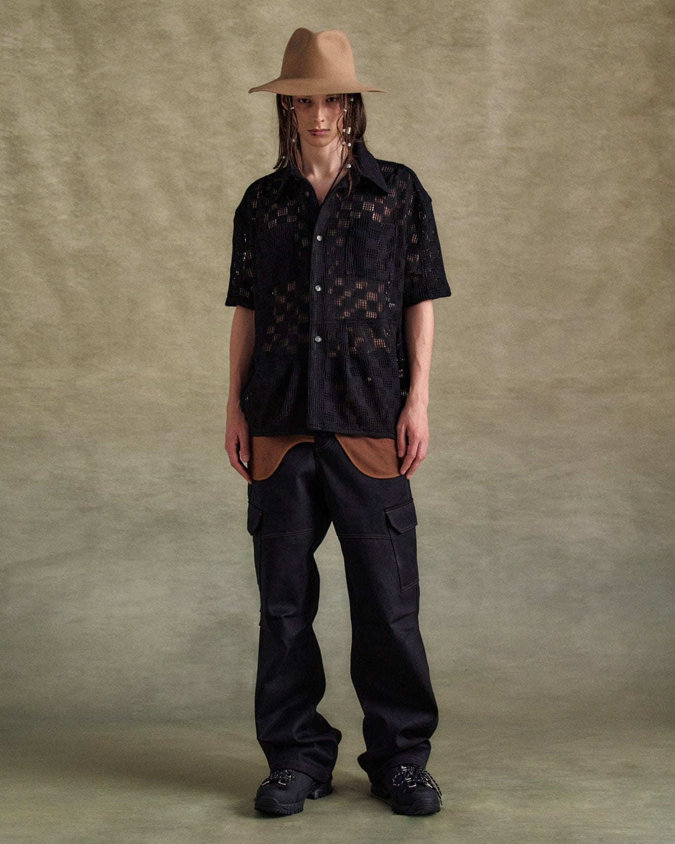 기타 LETTO KNITTED SHIRTS atb1234m(BLACK)