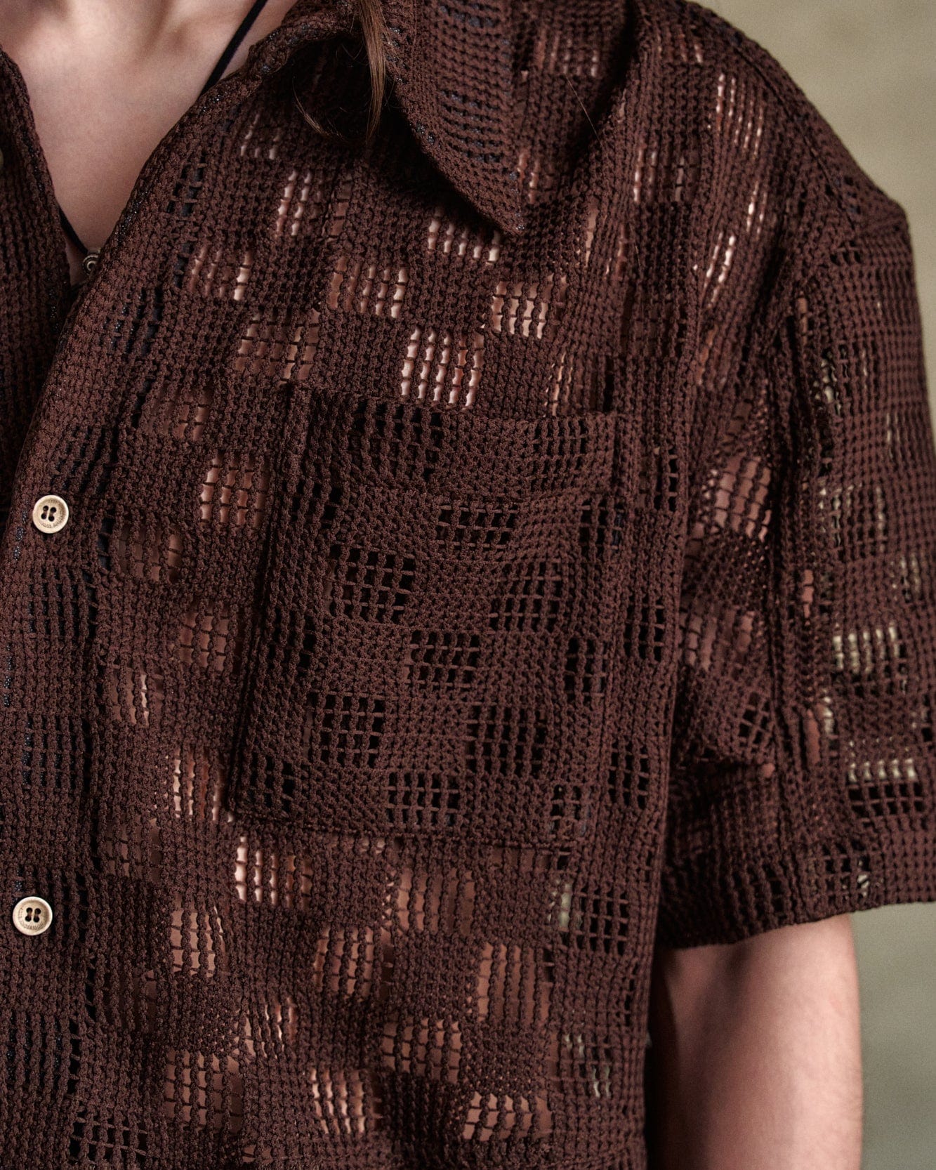 기타 LETTO KNITTED SHIRTS atb1234m(BROWN)