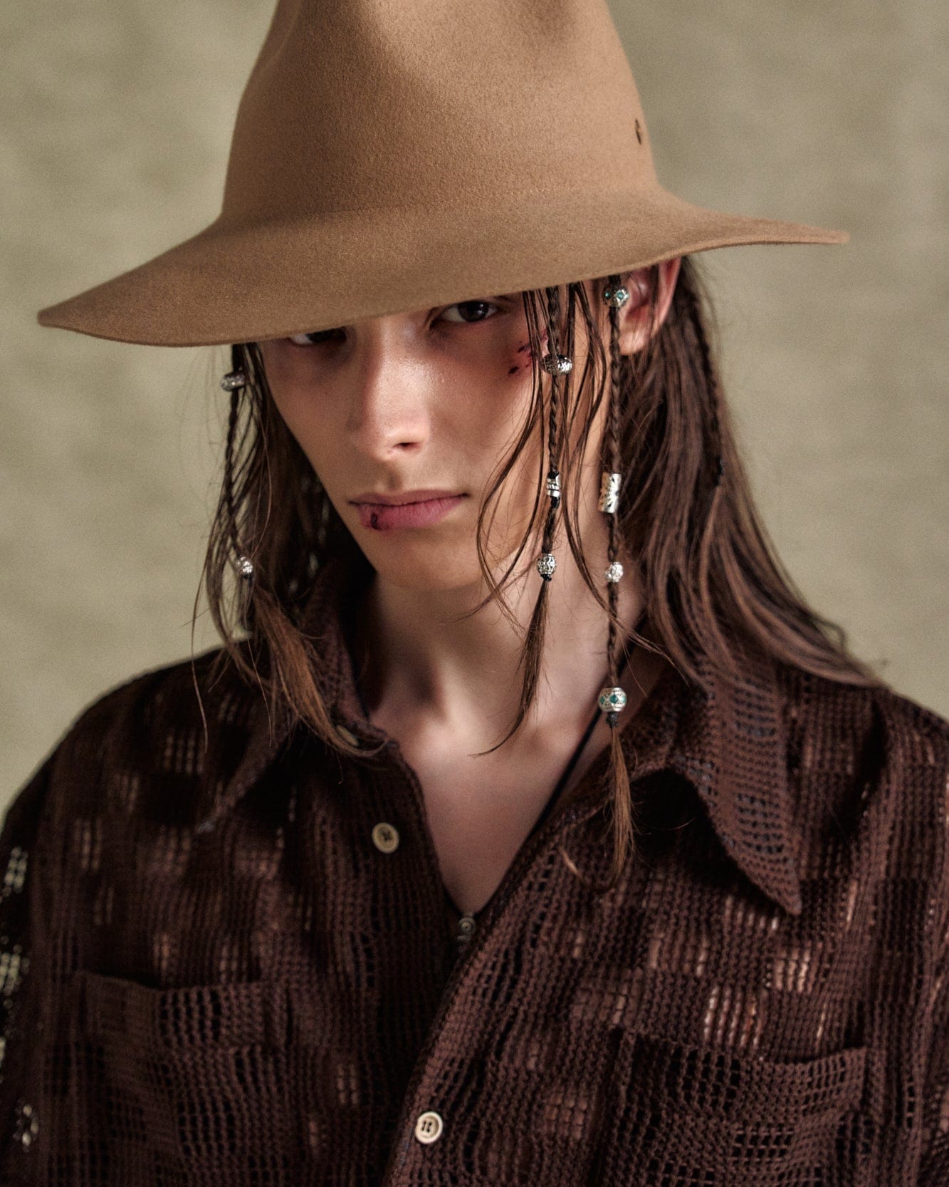 기타 LETTO KNITTED SHIRTS atb1234m(BROWN)