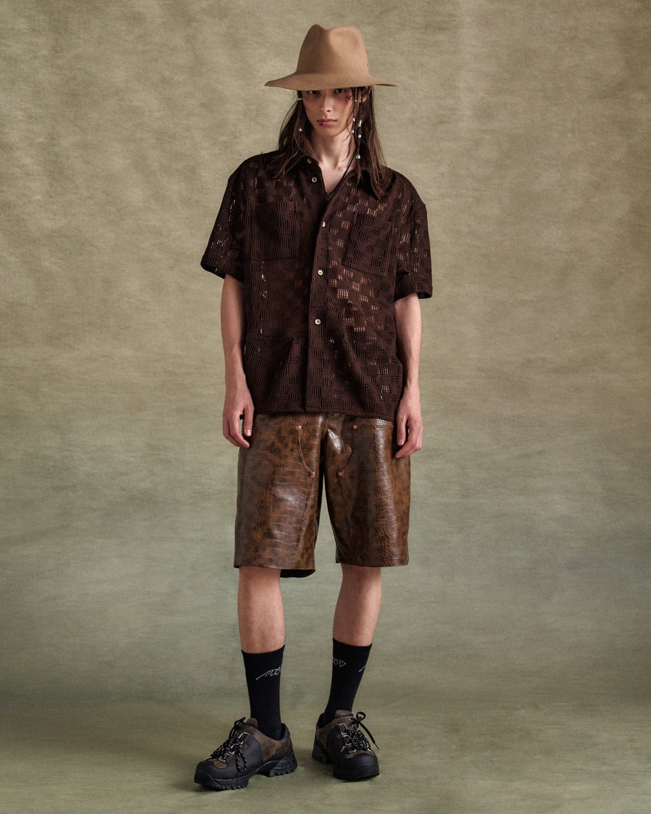 기타 LETTO KNITTED SHIRTS atb1234m(BROWN)