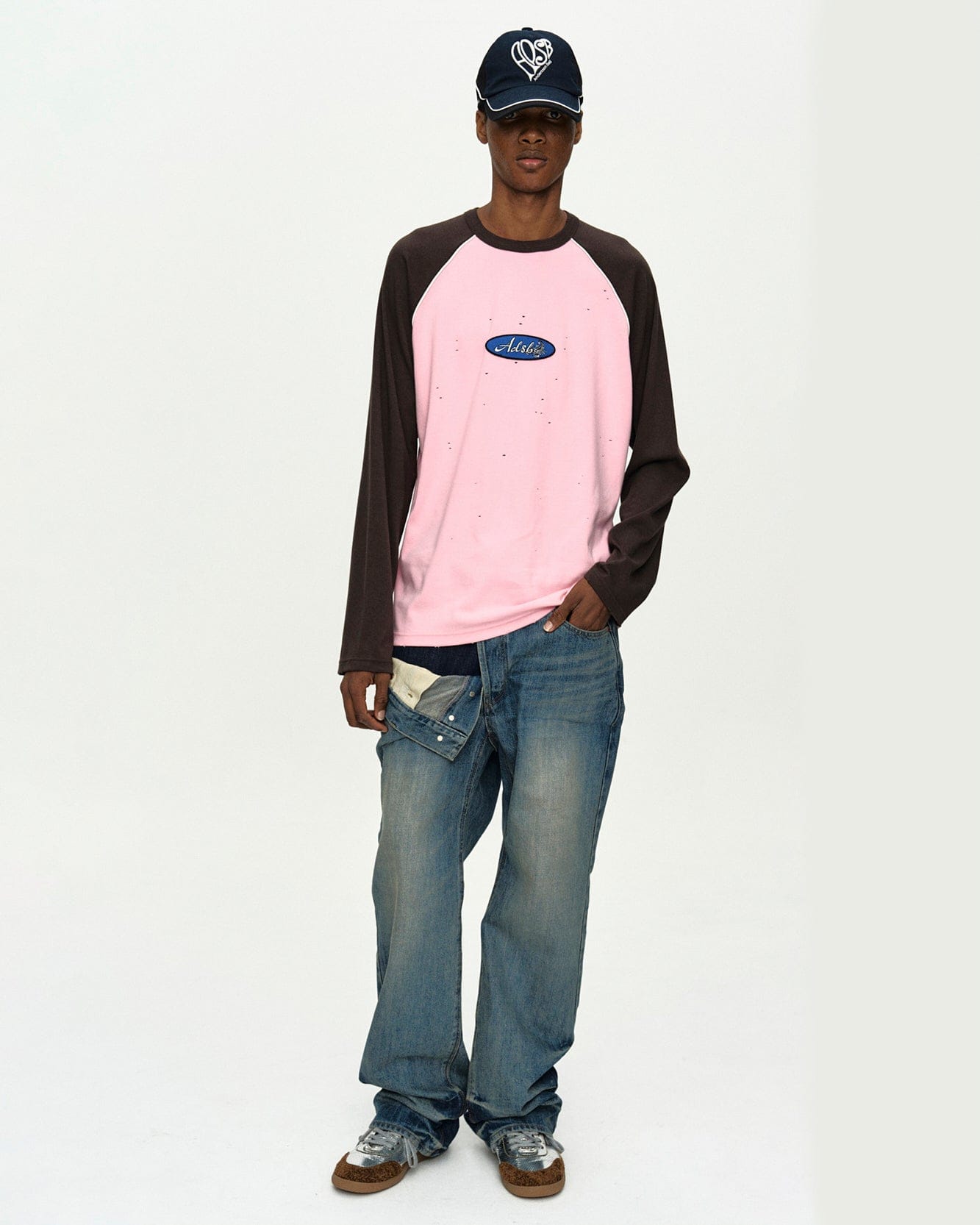 LOGO WAPPEN RAGLAN L/S T-SHIRT atb1431m(PINK/BROWN) – Andersson Bell