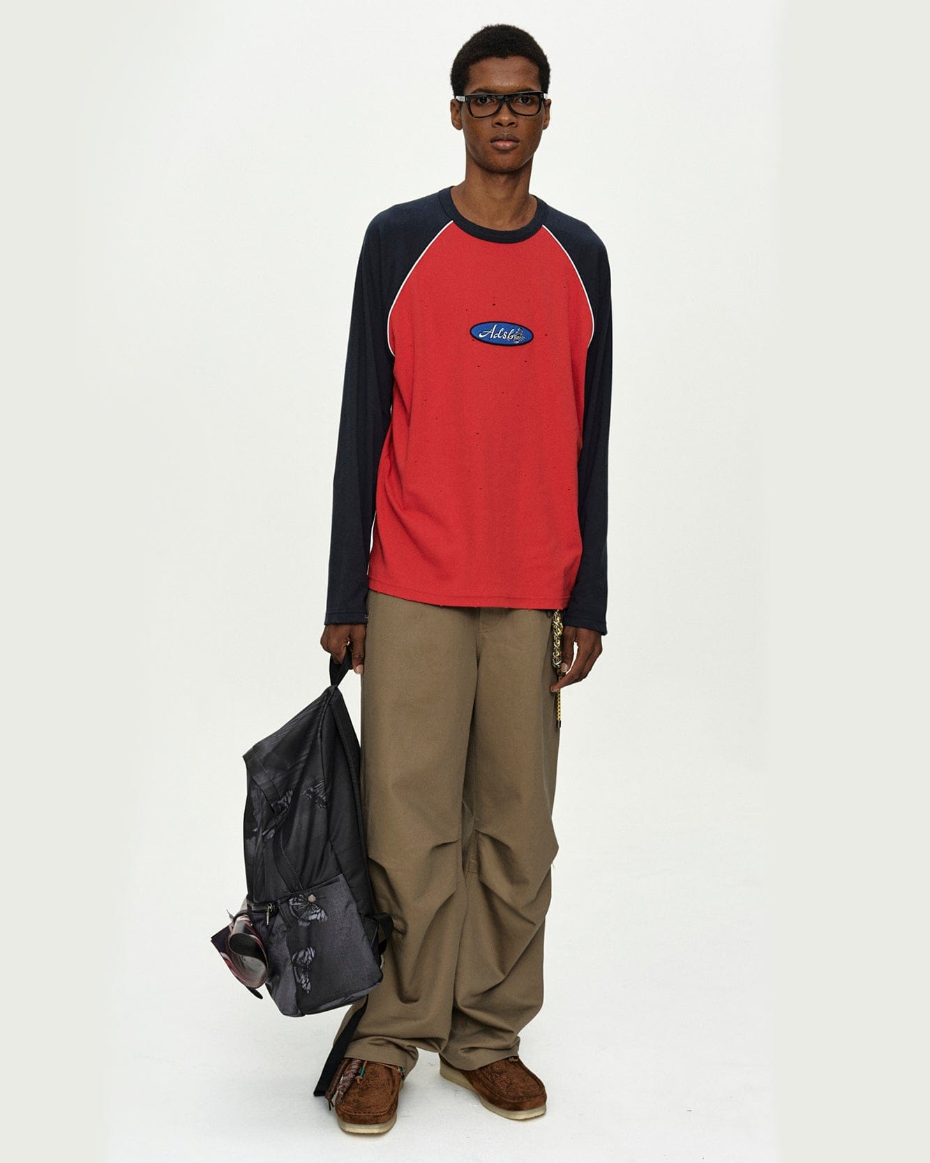 LOGO WAPPEN RAGLAN L/S T-SHIRT atb1431m(RED/NAVY) – Andersson Bell