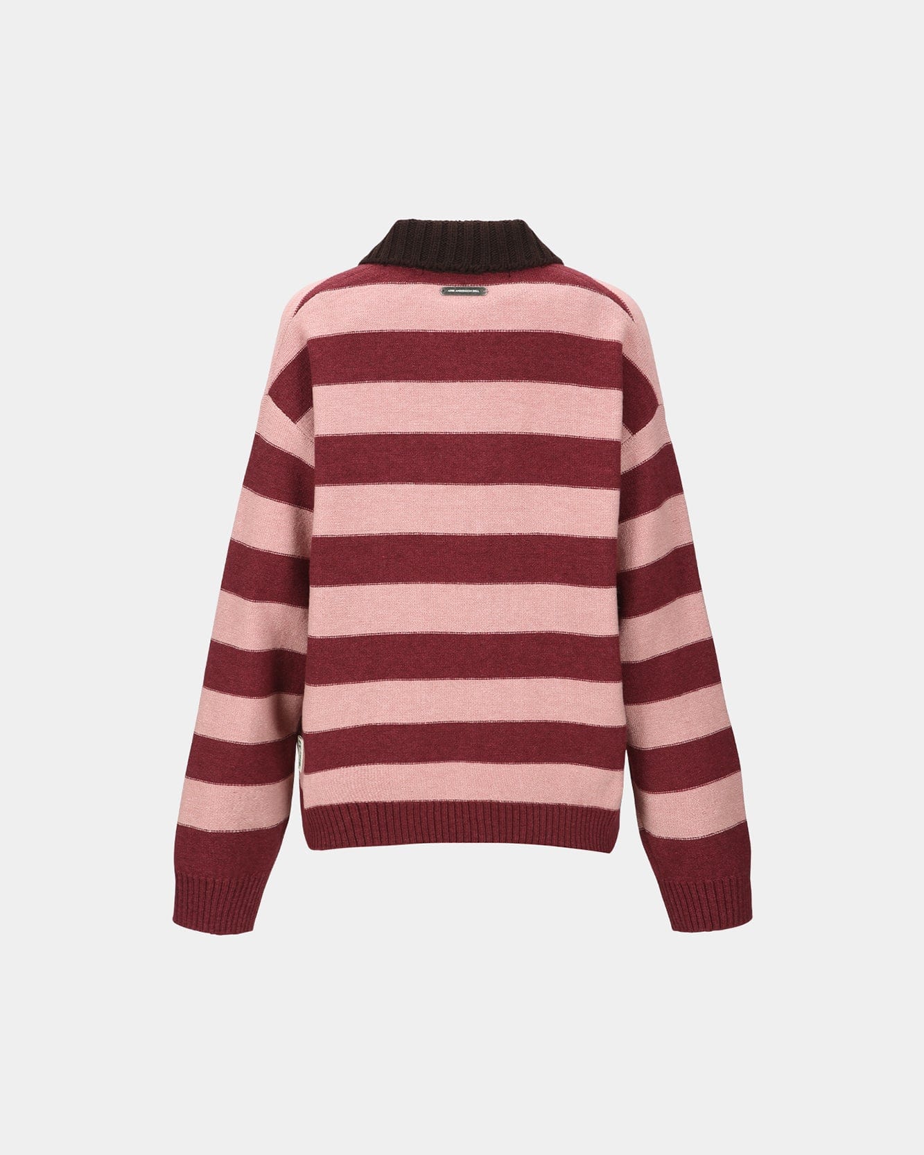 기타 LOOSE-FIT STRIPE COLLAR SWEATER atb1399w(PINK/RED WINE)