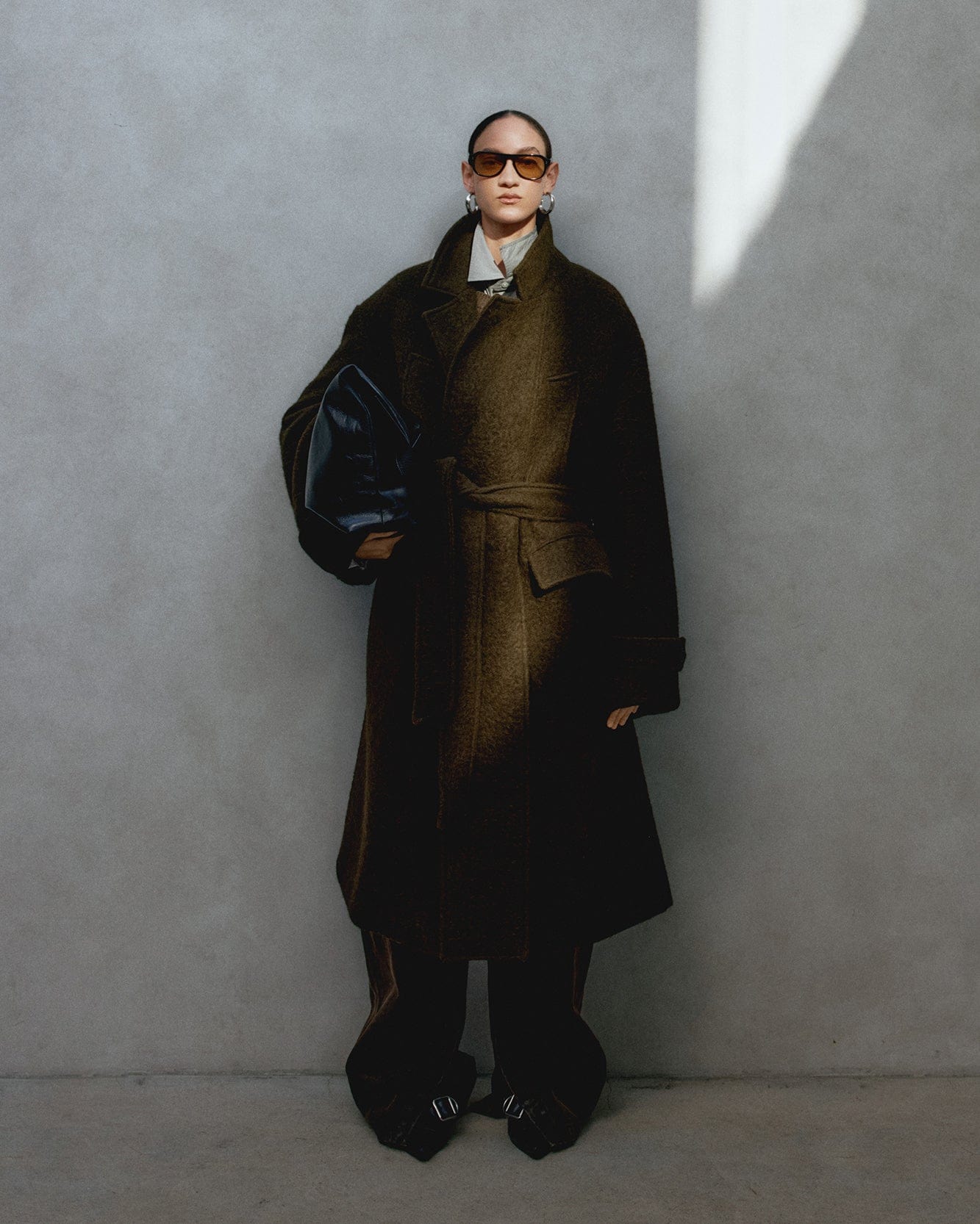 기타 MATTIA SHAGGY WOOL ROBE COAT awa714m(BROWN)