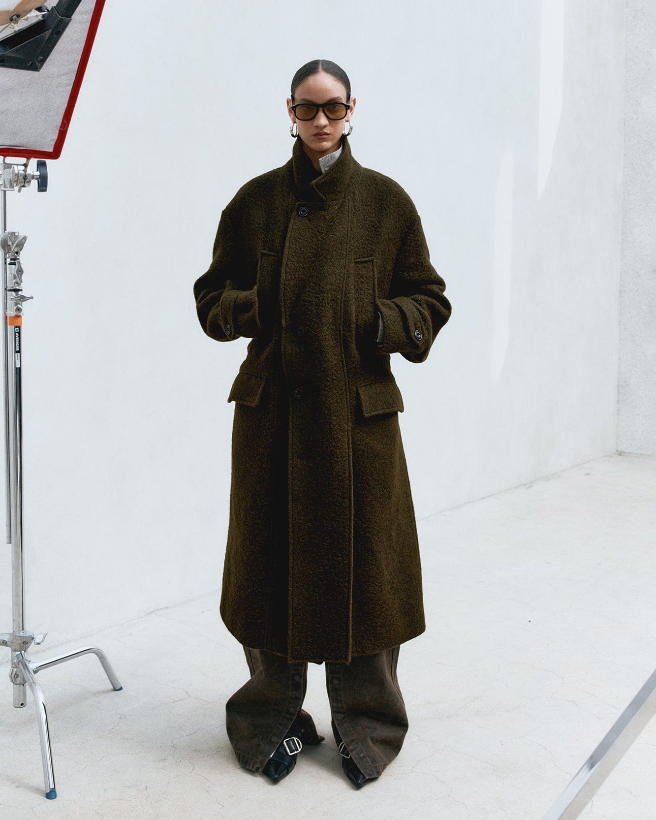 기타 MATTIA SHAGGY WOOL ROBE COAT awa714m(BROWN)