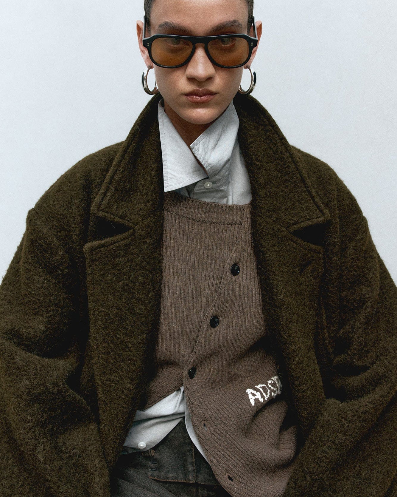 기타 MATTIA SHAGGY WOOL ROBE COAT awa714m(BROWN)