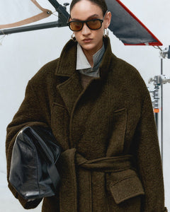 MATTIA SHAGGY WOOL ROBE COAT awa714m(BROWN) – Andersson Bell