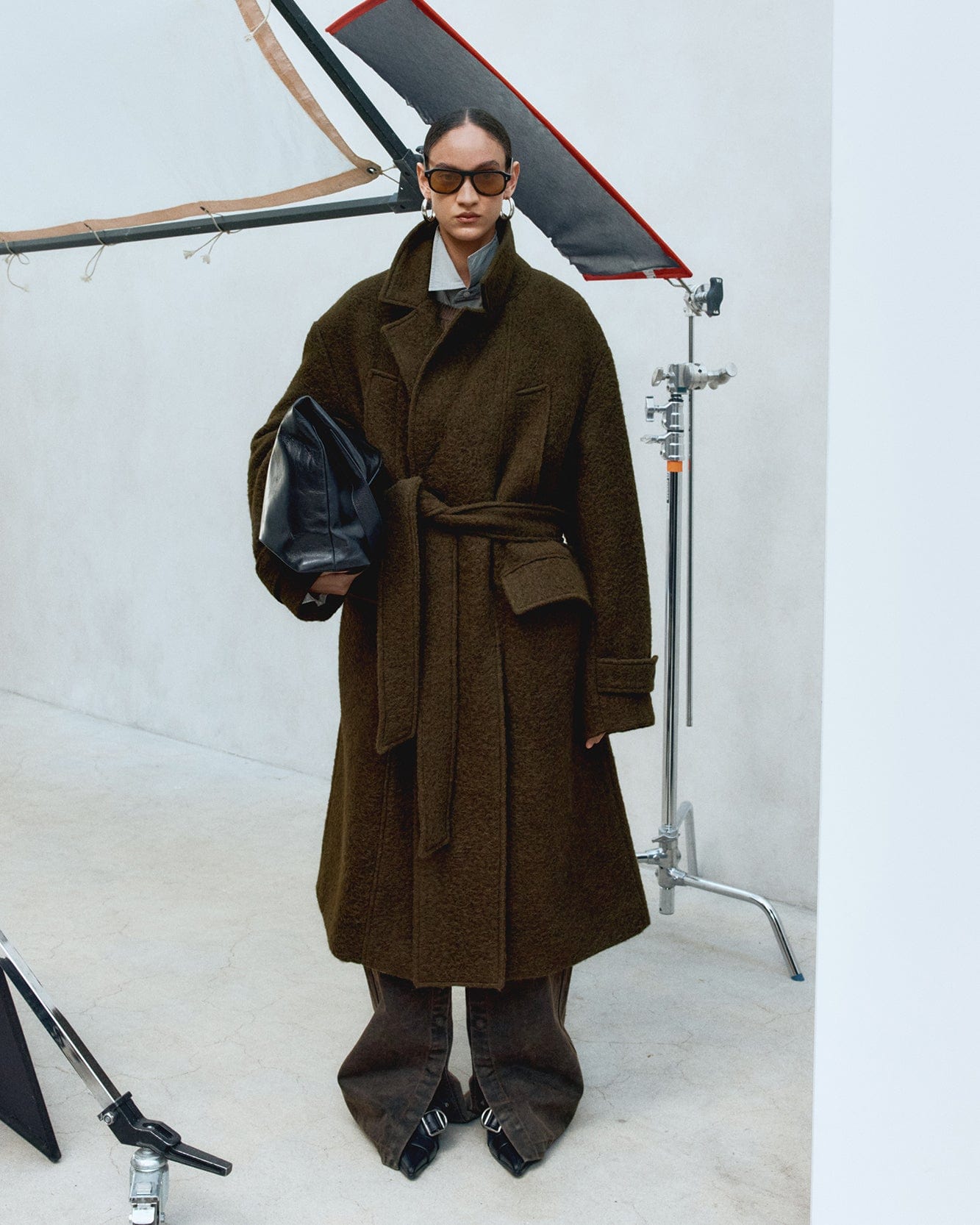 기타 MATTIA SHAGGY WOOL ROBE COAT awa714m(BROWN)