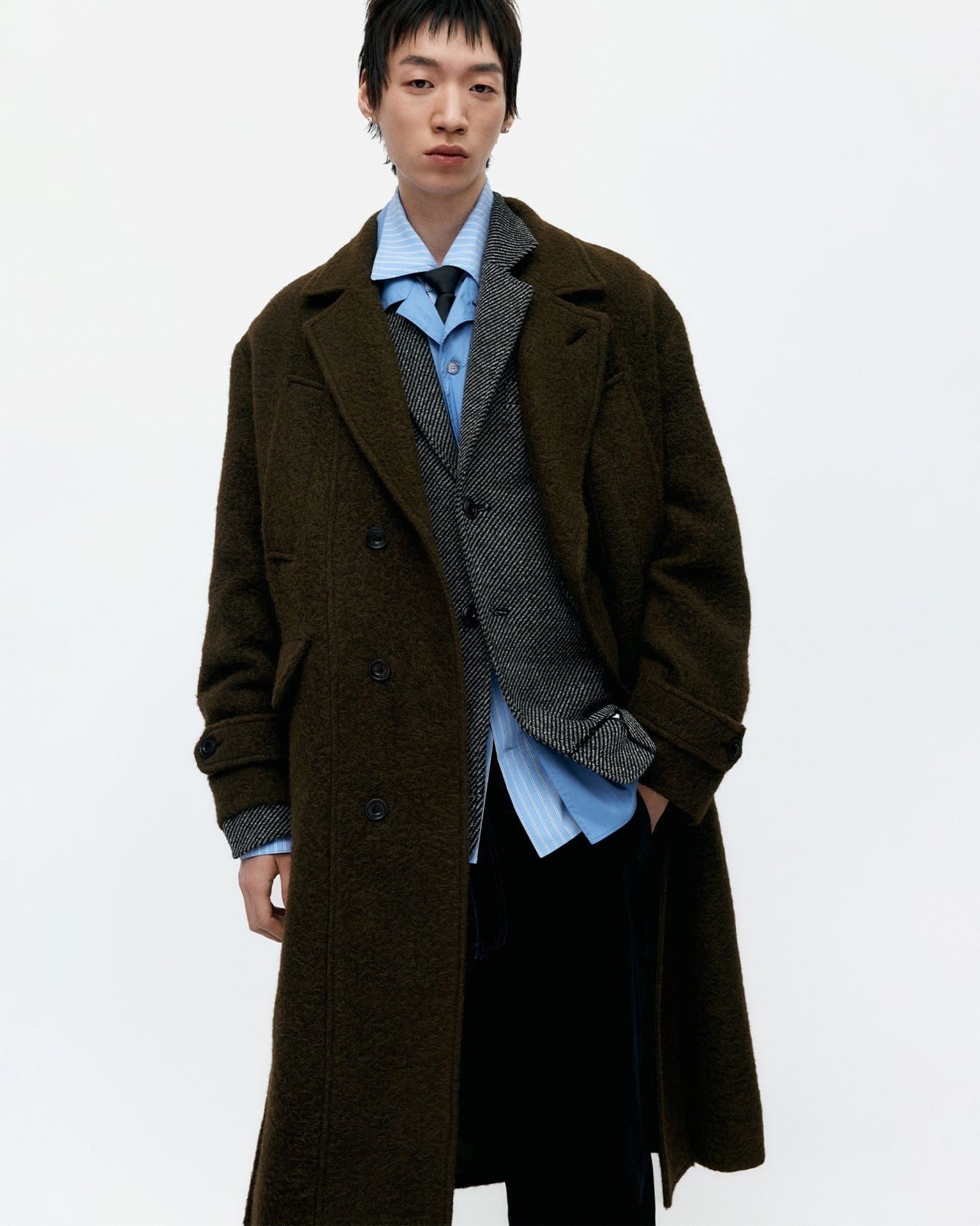 기타 MATTIA SHAGGY WOOL ROBE COAT awa714m(BROWN)