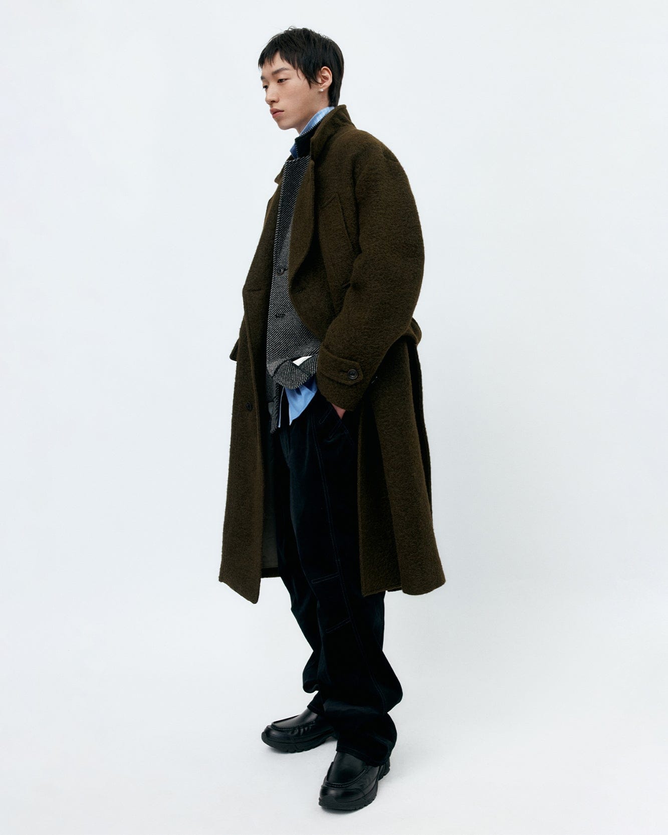 기타 MATTIA SHAGGY WOOL ROBE COAT awa714m(BROWN)