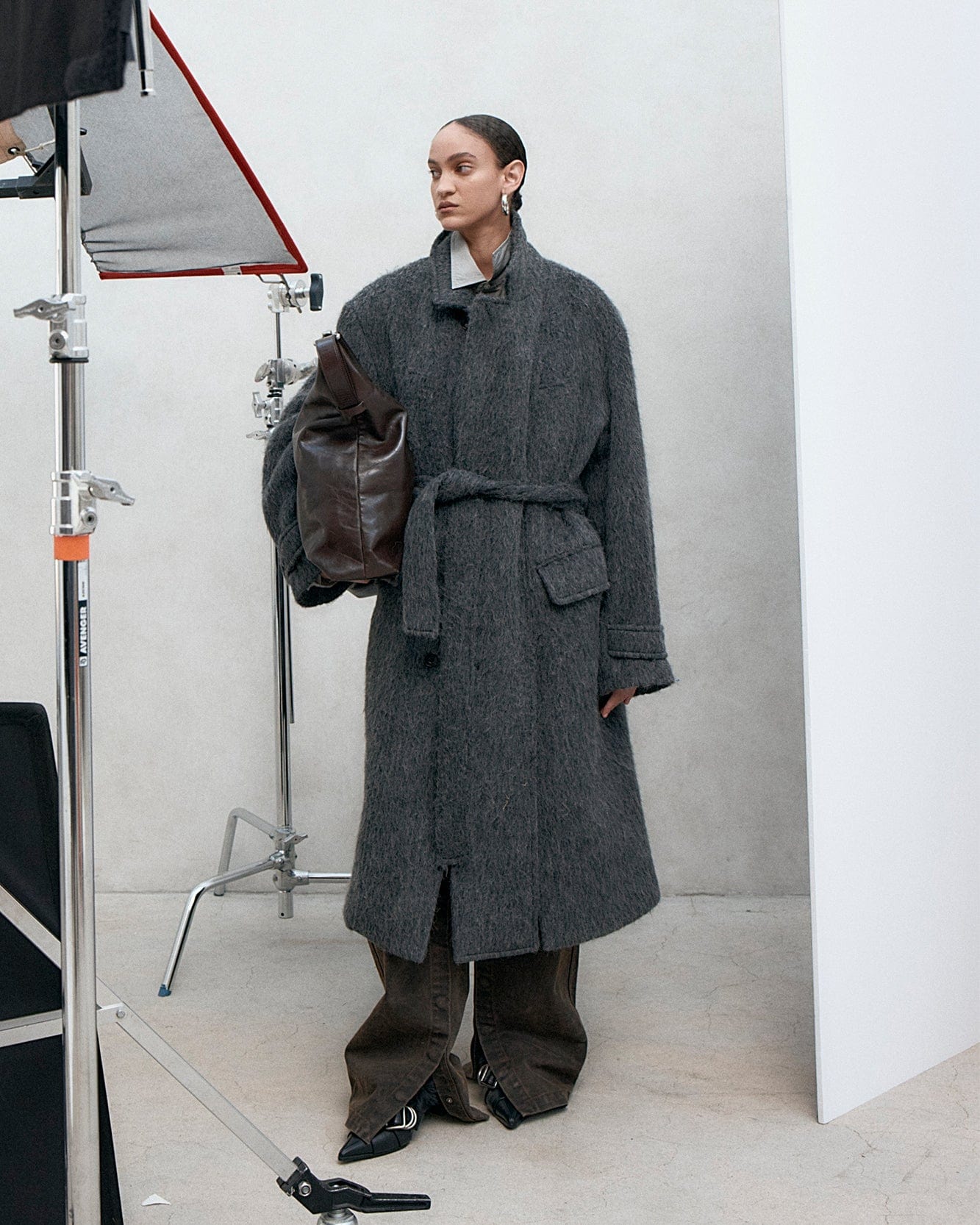 기타 MATTIA SHAGGY WOOL ROBE COAT awa715m(GREY)