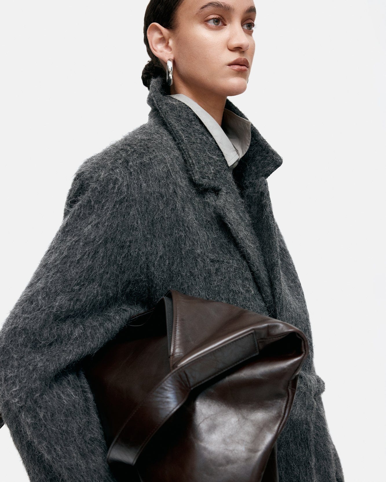 기타 MATTIA SHAGGY WOOL ROBE COAT awa715m(GREY)