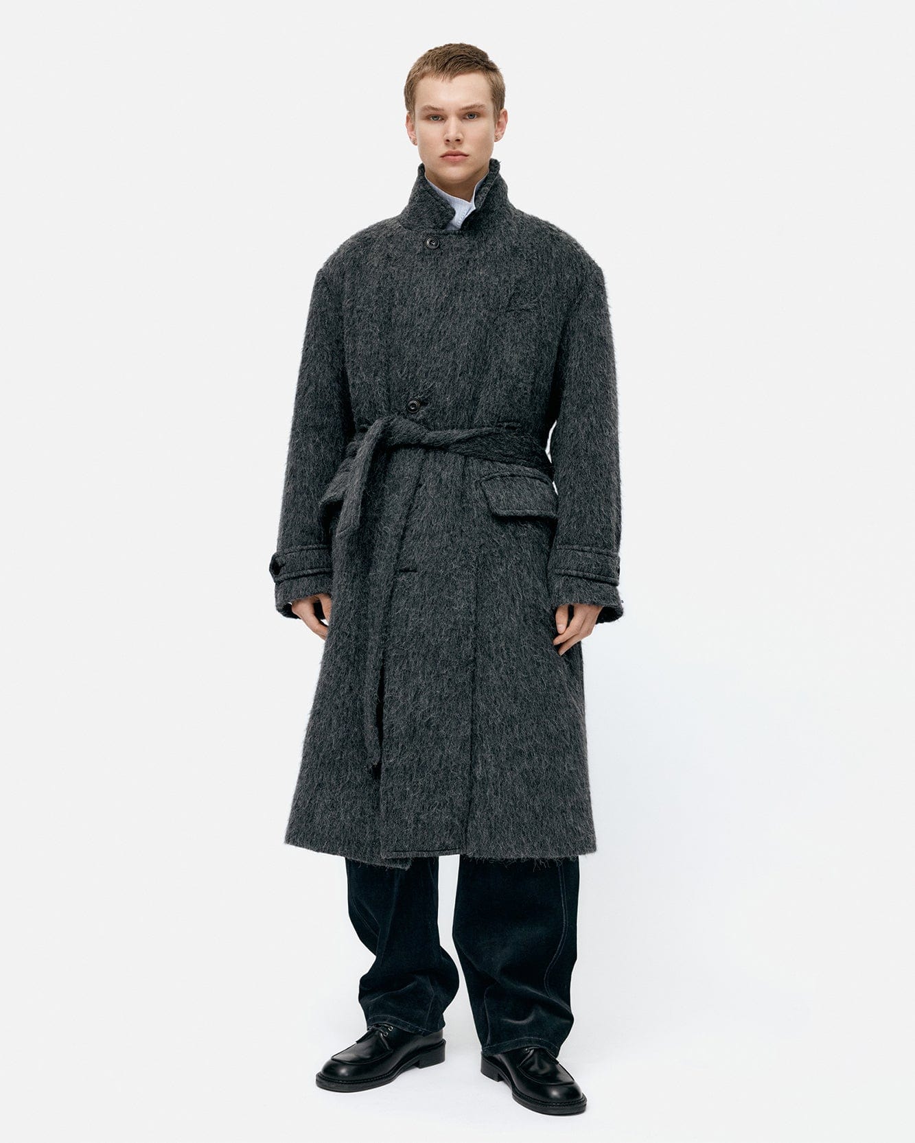 기타 MATTIA SHAGGY WOOL ROBE COAT awa715m(GREY)