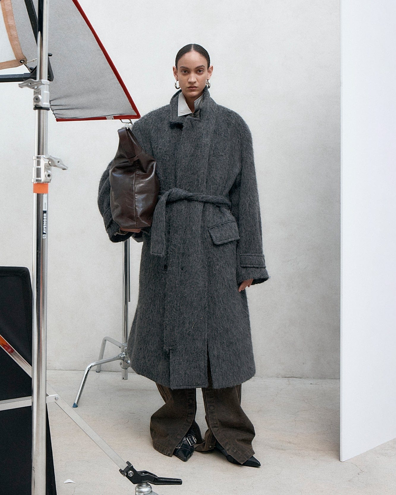 기타 MATTIA SHAGGY WOOL ROBE COAT awa715m(GREY)