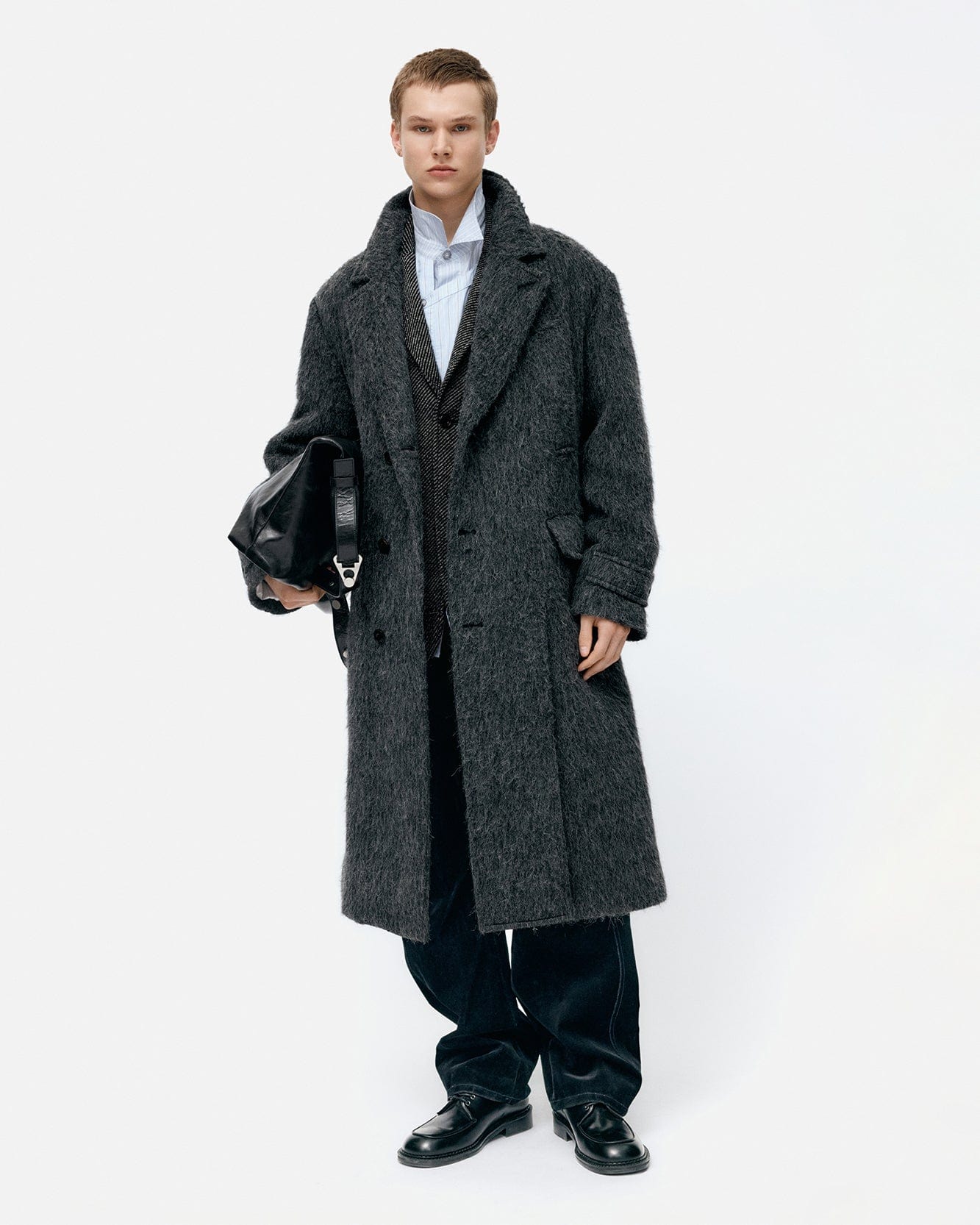 기타 MATTIA SHAGGY WOOL ROBE COAT awa715m(GREY)