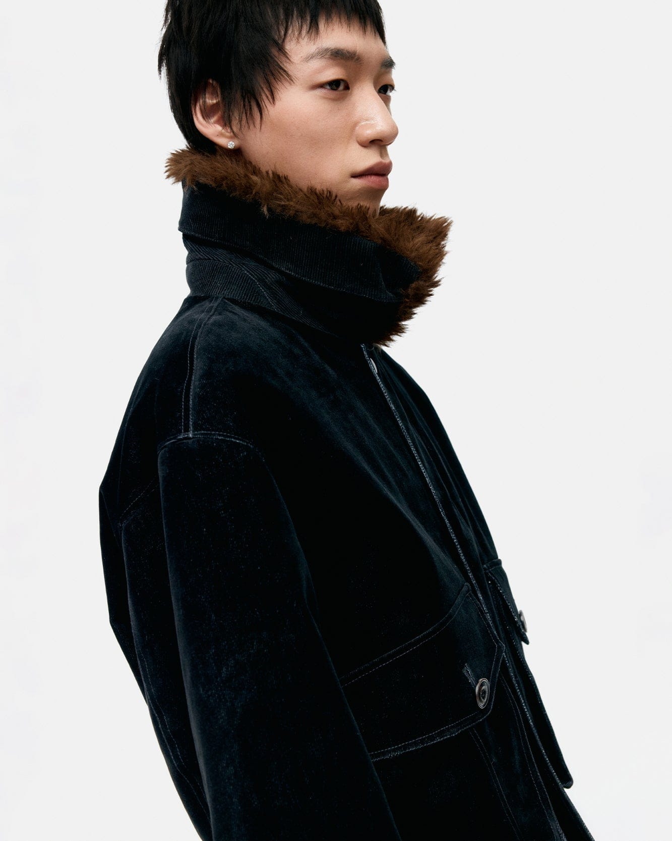 기타 MIKOOS VELVET BOMBER JACKET awa729m(BLACK)