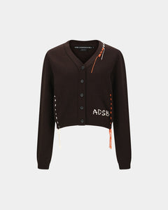 기타 MORGAN HAND STITCHED KNIT CARDIGAN atb1382w(BROWN)