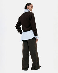 기타 MORGAN HAND STITCHED KNIT CARDIGAN atb1382w(BROWN)