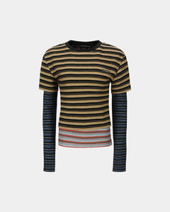기타 MULTI STRIPE LS T-SHIRTS atb1353w(MULTI)