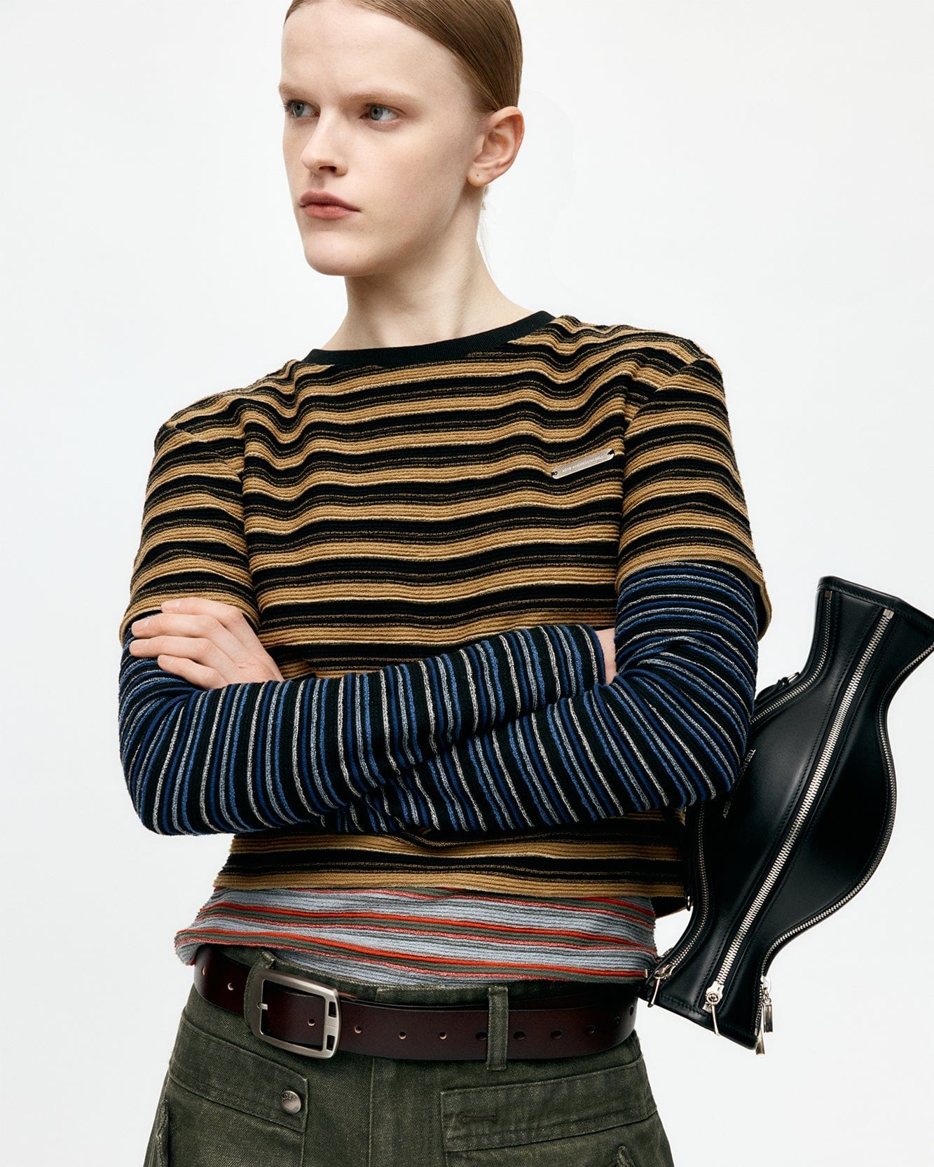 기타 MULTI STRIPE LS T-SHIRTS atb1353w(MULTI)