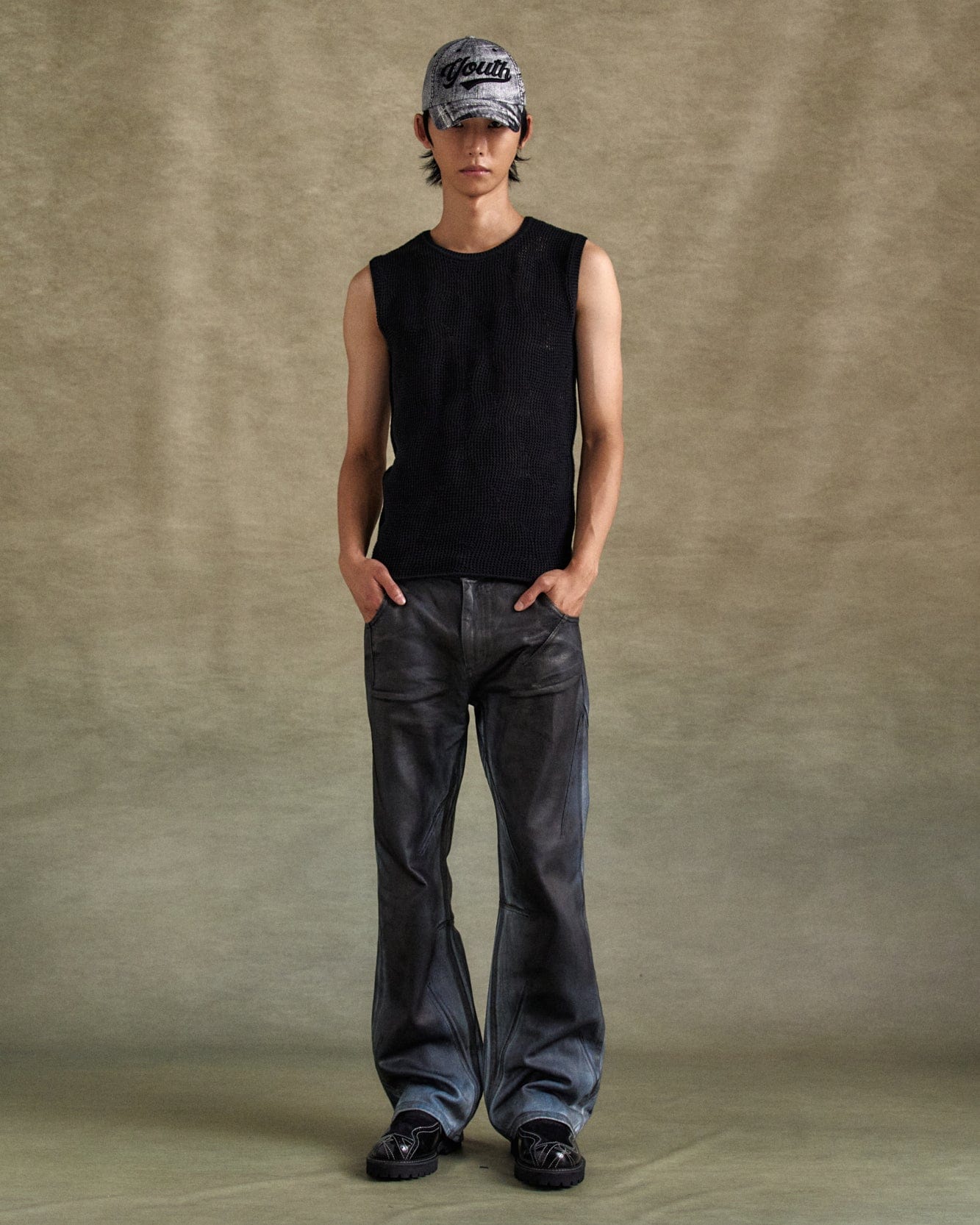 기타 NET DAMAGED SLEEVELESS atb1328m(BLACK)