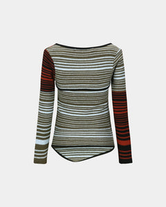 기타 NORA MULTI STRIPE BOLERO TOP atb1357w(MULTI)