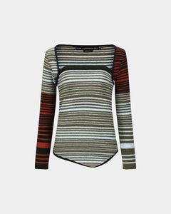 기타 NORA MULTI STRIPE BOLERO TOP atb1357w(MULTI)