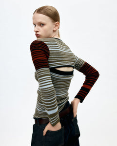 기타 NORA MULTI STRIPE BOLERO TOP atb1357w(MULTI)