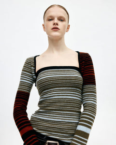 기타 NORA MULTI STRIPE BOLERO TOP atb1357w(MULTI)