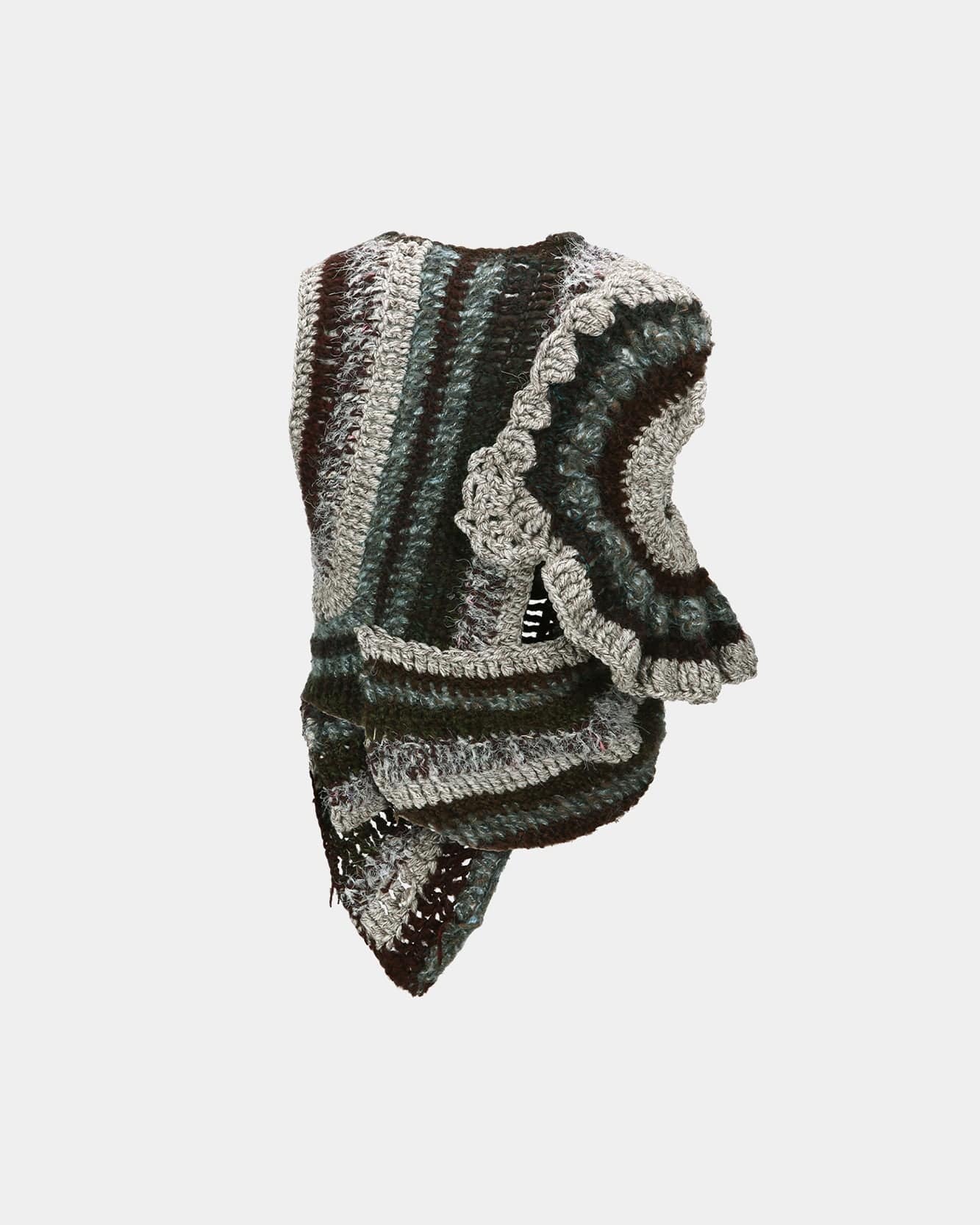 기타 OAKBERRY FRILL ROUNDING HAND KNITTED TOP atb1359w(BROWN / BLUE)
