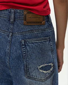 RESTOCK] OIL WASHED ROLLED UP JEANS apa889w(BLUE) – Andersson Bell