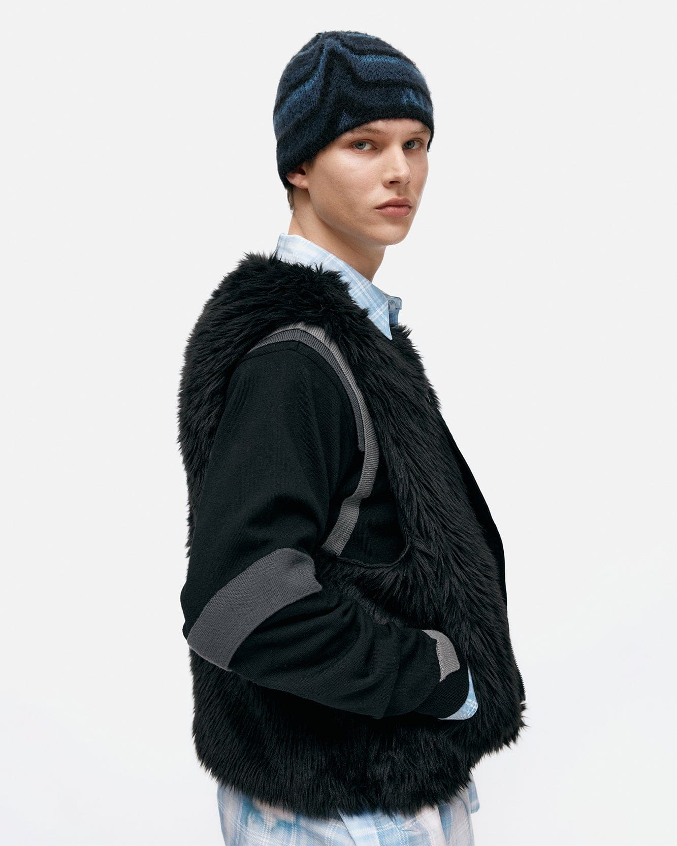기타 ONE UNISEX PAINT BEANIE aaa499u(BLUE/NAVY)