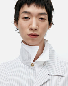 기타 OPEN COLLAR LAYERED SHIRTS atb1341m(WHITE)