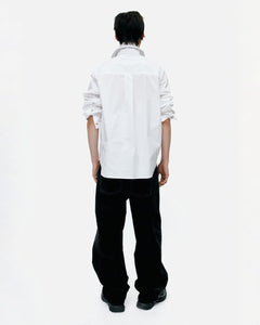 기타 OPEN COLLAR LAYERED SHIRTS atb1341m(WHITE)