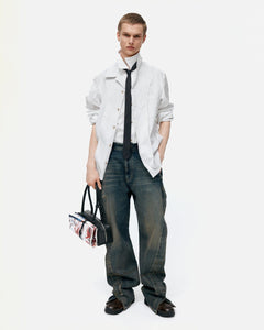 기타 OPEN COLLAR LAYERED SHIRTS atb1341m(WHITE)