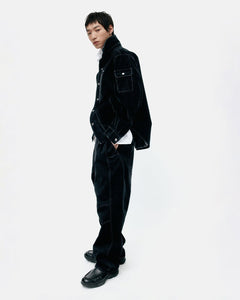 기타 PADDED VELVET DENIM SHIRT atb1374m(BLACK)