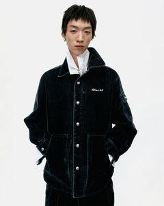 기타 PADDED VELVET DENIM SHIRT atb1374m(BLACK)