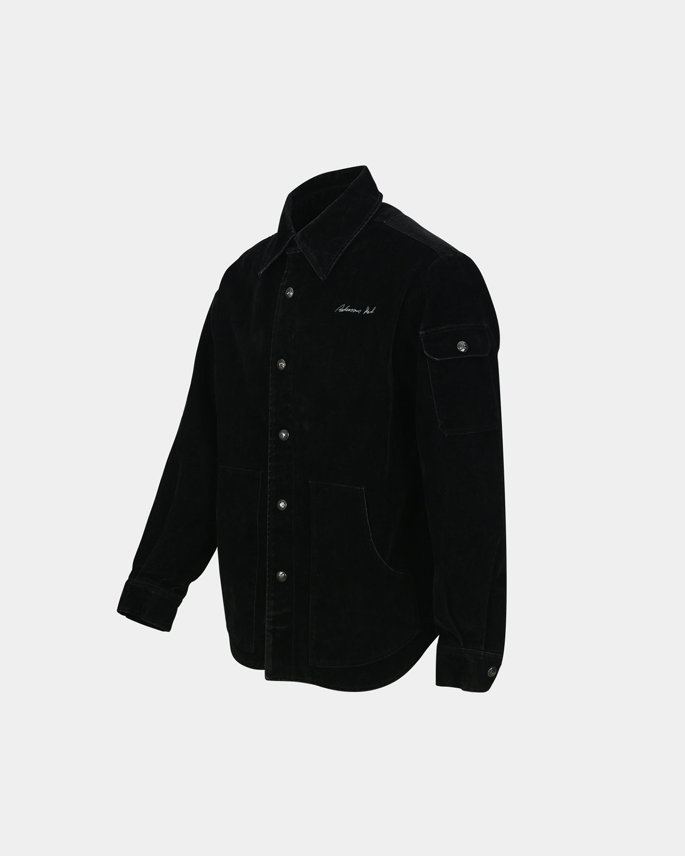 기타 PADDED VELVET DENIM SHIRT atb1374m(BLACK)