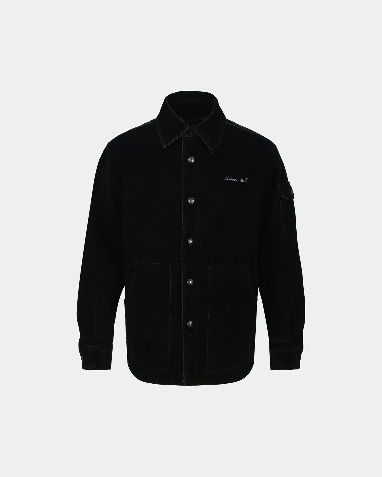 기타 PADDED VELVET DENIM SHIRT atb1374m(BLACK)