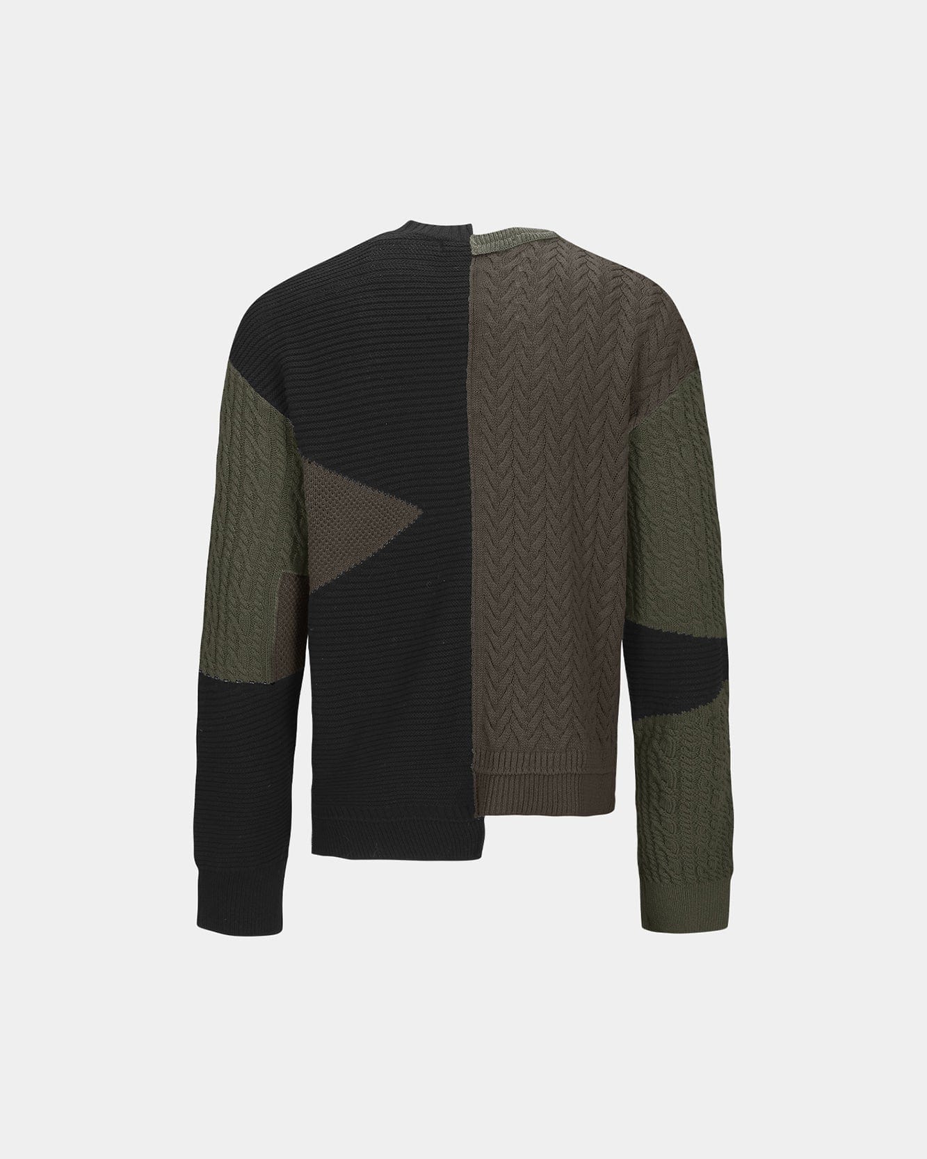 기타 PATCHWORK ASYMMETRIC CREWNECK SWEATER atb1330m(MULTI)