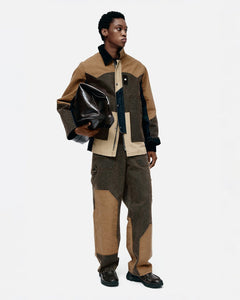 기타 PATCHWORK CARPENTER WIDE-LEG JEANS apa839m(BROWN)