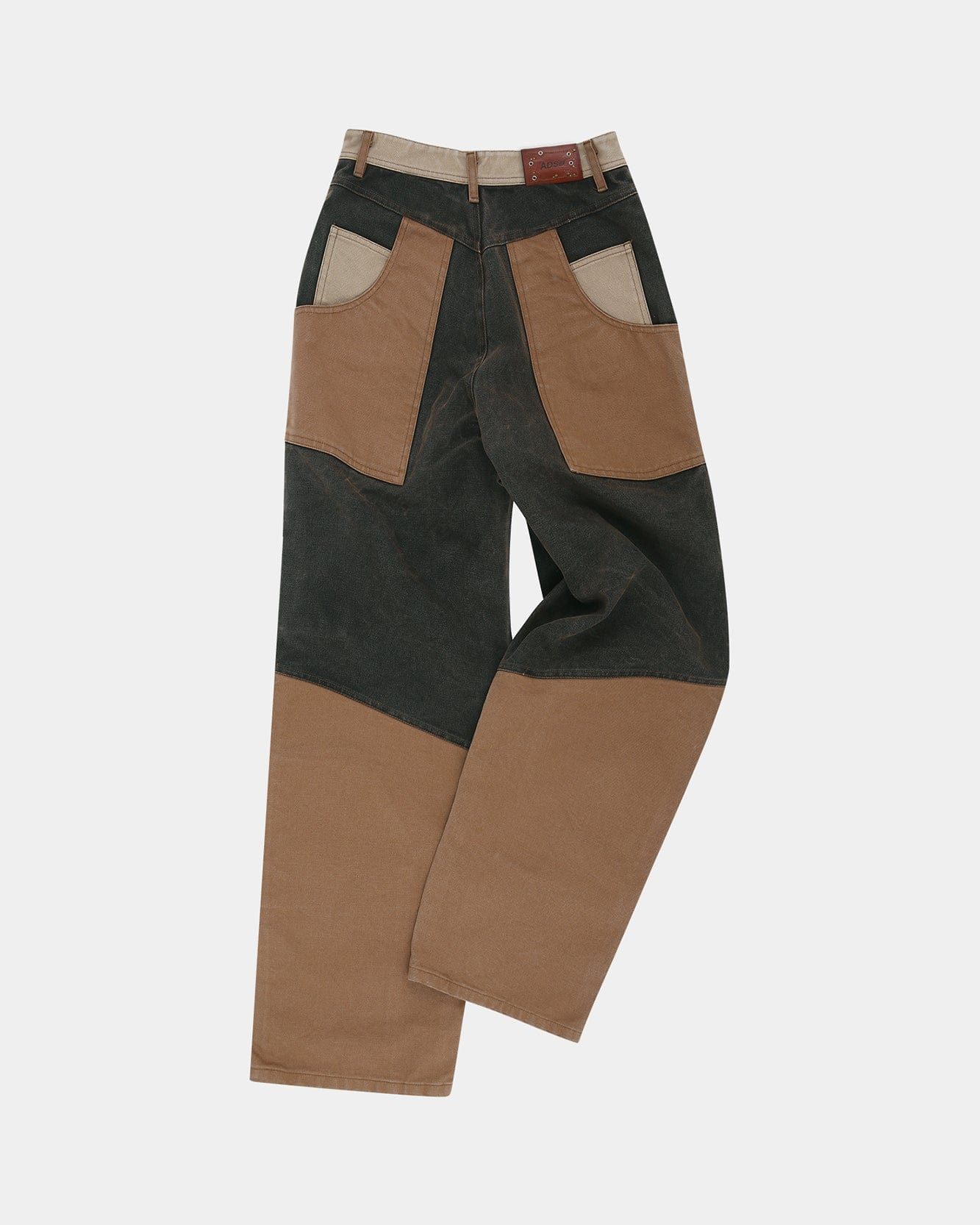 기타 PATCHWORK CARPENTER WIDE-LEG JEANS apa839m(BROWN)